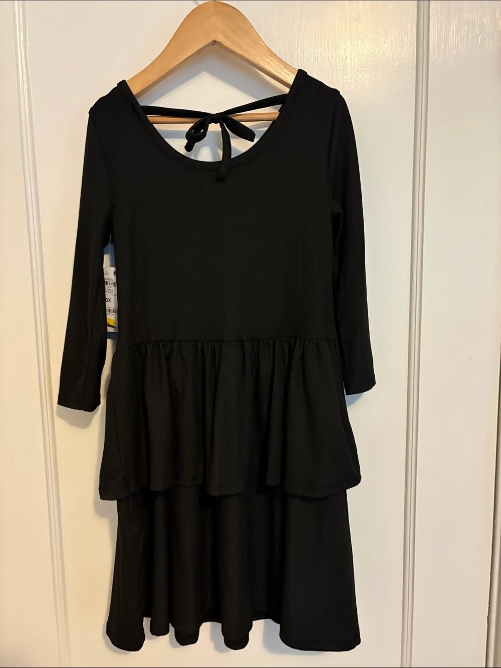 Epic Threads Black Tiered Peplum Knit Dress
